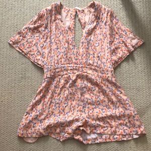 Free People pink romper